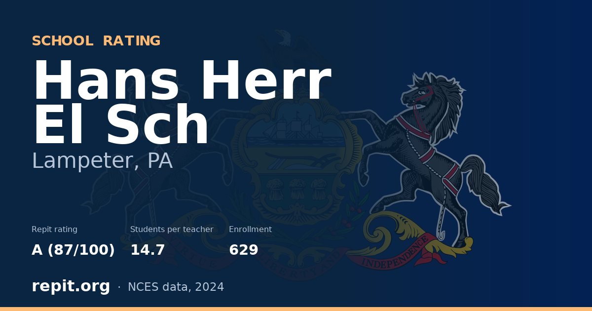 Hans Herr El Sch, Lampeter, PA — Repit school rating A (87/100)