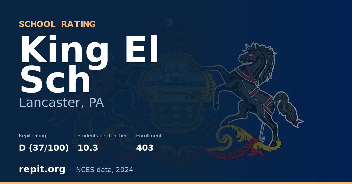 King El Sch, Lancaster, PA — Repit school rating D (37/100)