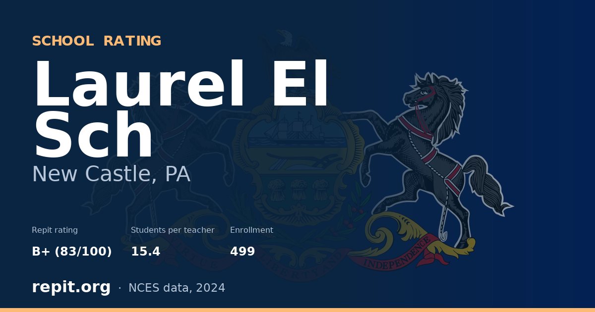 Laurel El Sch, New Castle, PA — Repit school rating B+ (83/100)