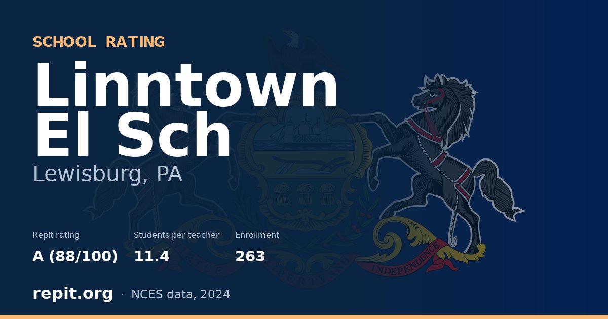 Linntown El Sch, Lewisburg, PA — Repit school rating A (88/100)