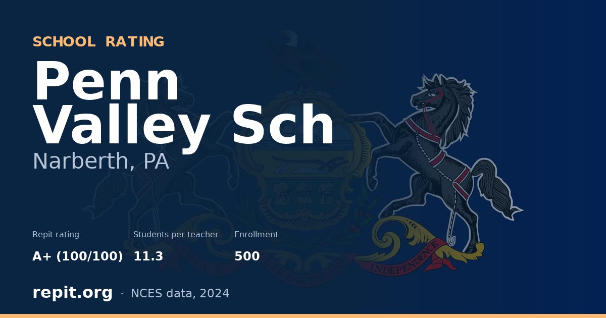 Penn Valley Sch, Narberth, PA — Repit school rating A+ (100/100)