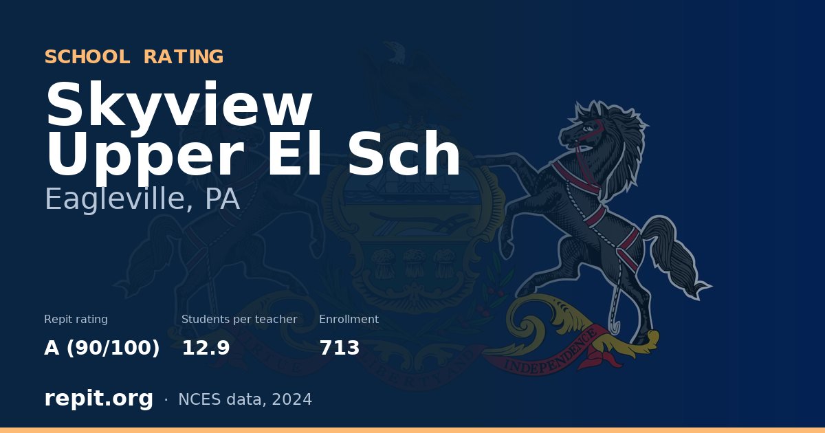 Skyview Upper El Sch, Eagleville, PA — Repit school rating A (90/100)
