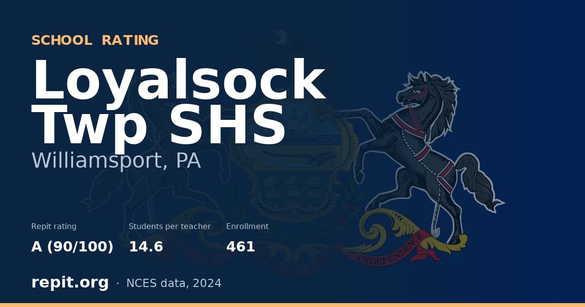 Loyalsock Twp SHS, Williamsport, PA — Repit school rating A (90/100)