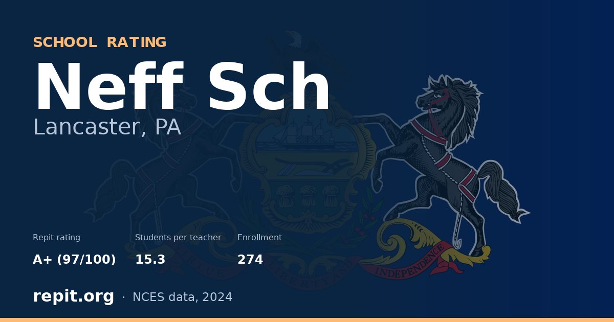 Neff Sch, Lancaster, PA — Repit school rating A+ (97/100)