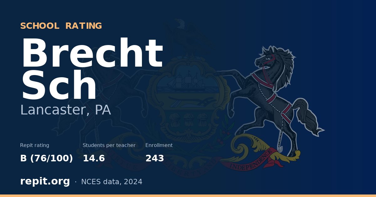 Brecht Sch, Lancaster, PA — Repit school rating B (76/100)