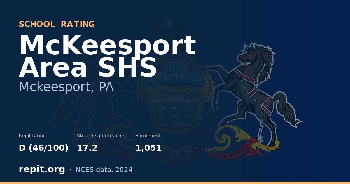 McKeesport Area SHS, Mckeesport, PA — Repit school rating D (46/100)