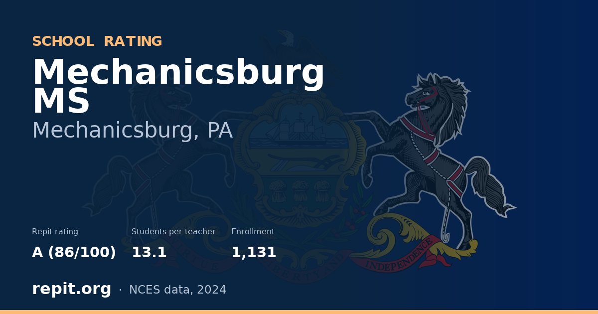 Mechanicsburg MS, Mechanicsburg, PA — Repit school rating A (86/100)