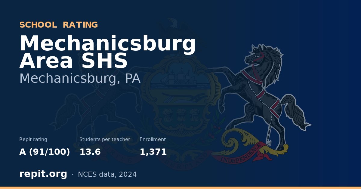 Mechanicsburg Area SHS, Mechanicsburg, PA — Repit school rating A (91/100)