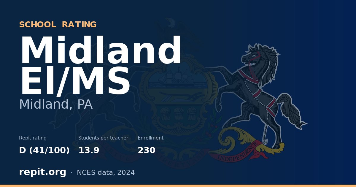 Midland El/MS, Midland, PA — Repit school rating D (41/100)