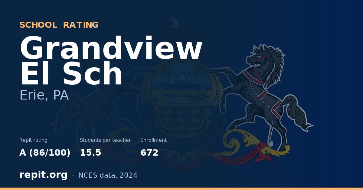 Grandview El Sch, Erie, PA — Repit school rating A (86/100)