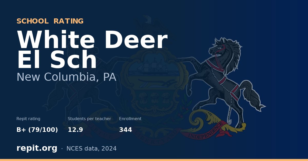 White Deer El Sch, New Columbia, PA — Repit school rating B+ (79/100)