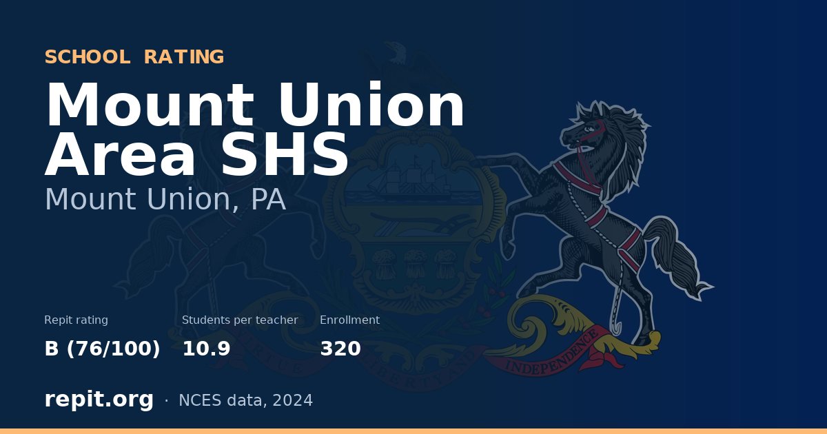 Mount Union Area SHS, Mount Union, PA — Repit school rating B (76/100)