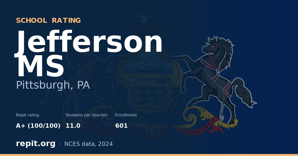 Jefferson MS, Pittsburgh, PA — Repit school rating A+ (100/100)