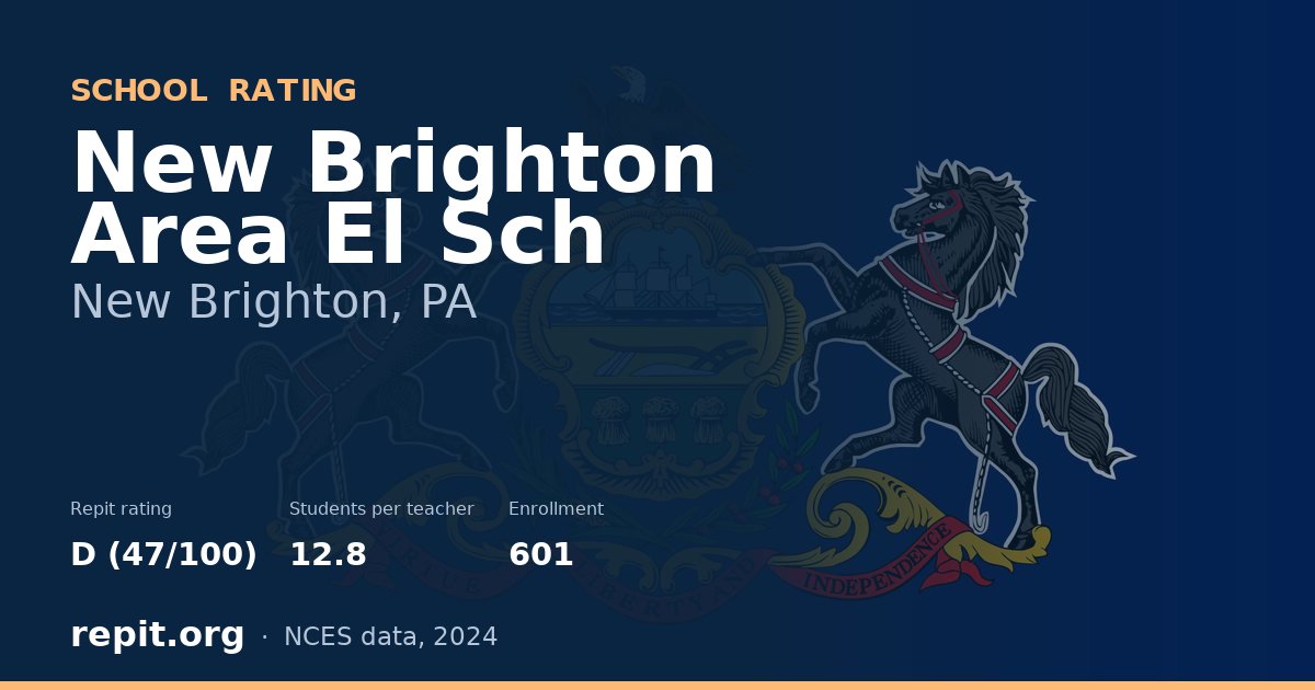 New Brighton Area El Sch, New Brighton, PA — Repit school rating D (47/100)