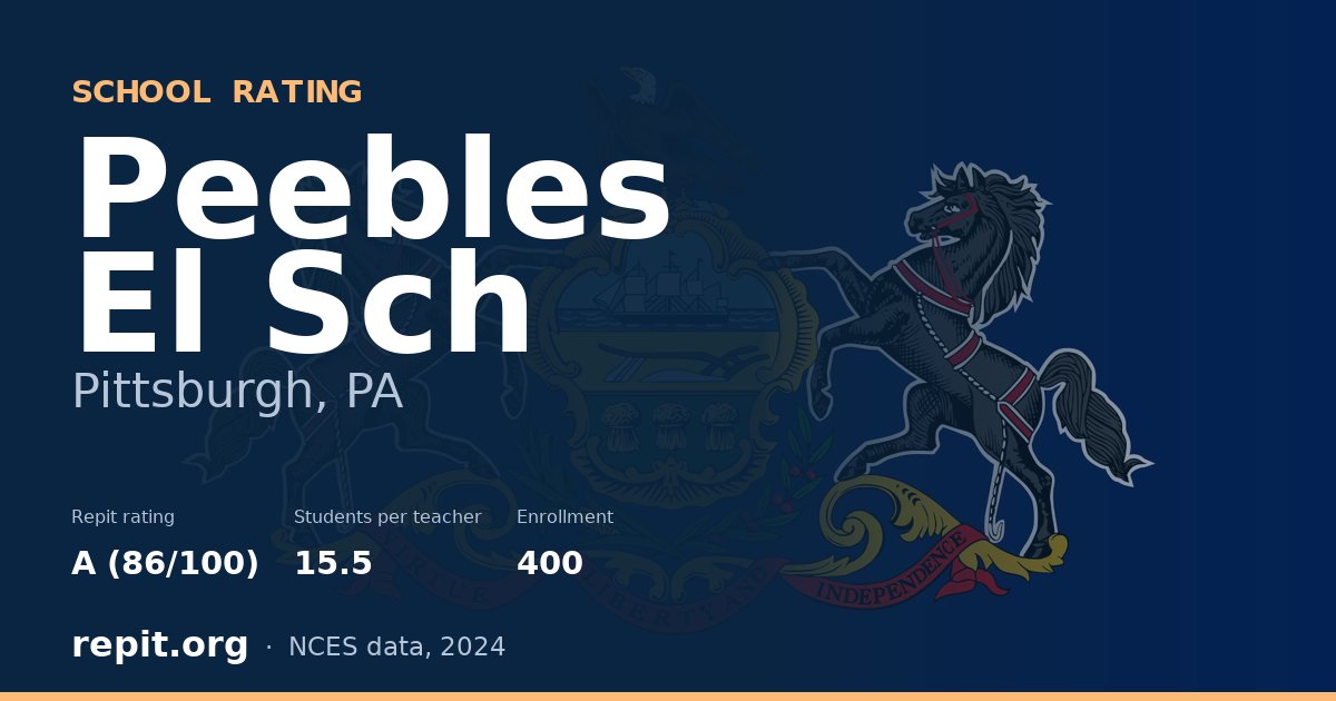 Peebles El Sch, Pittsburgh, PA — Repit school rating A (86/100)