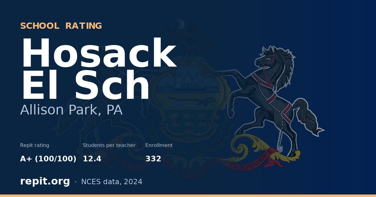 Hosack El Sch, Allison Park, PA — Repit school rating A+ (100/100)