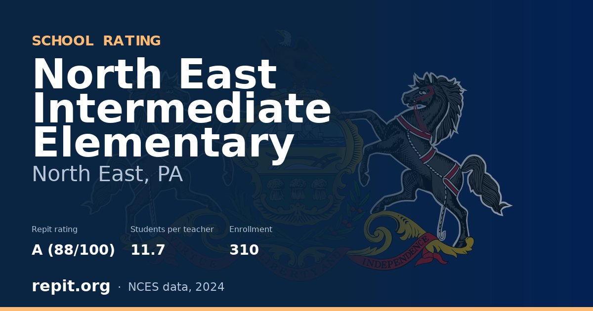 North East Intermediate Elementary, North East, PA — Repit school rating A (88/100)