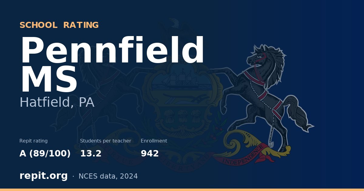 Pennfield MS, Hatfield, PA — Repit school rating A (89/100)