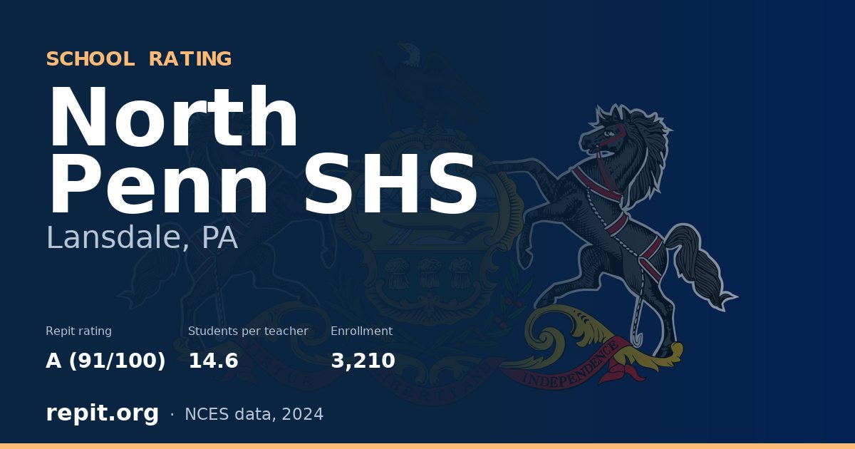 North Penn SHS, Lansdale, PA — Repit school rating A (91/100)