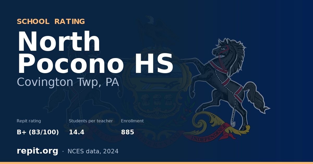 North Pocono HS, Covington Twp, PA — Repit school rating B+ (83/100)