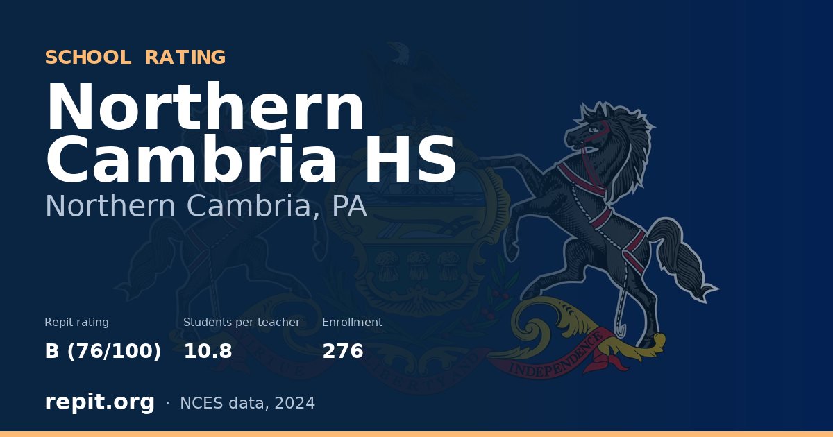 Northern Cambria HS, Northern Cambria, PA — Repit school rating B (76/100)
