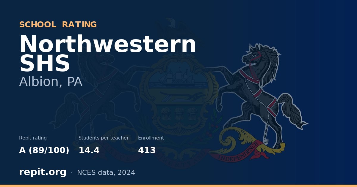 Northwestern SHS, Albion, PA — Repit school rating A (89/100)
