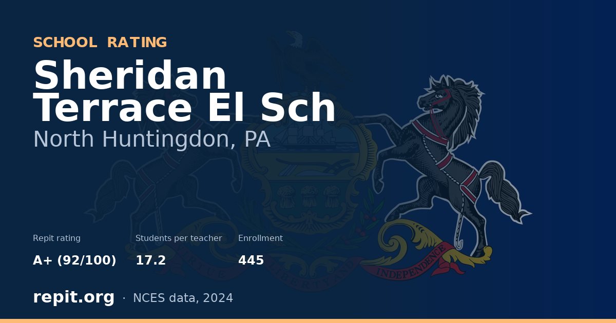Sheridan Terrace El Sch, North Huntingdon, PA — Repit school rating A+ (92/100)
