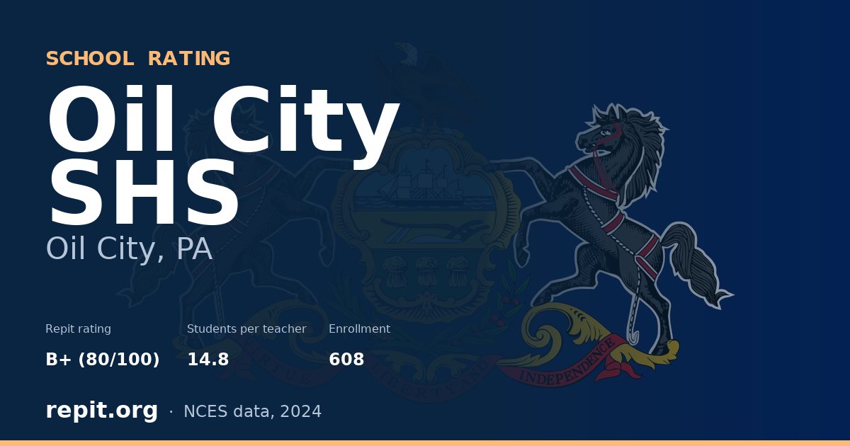 Oil City SHS, Oil City, PA — Repit school rating B+ (80/100)