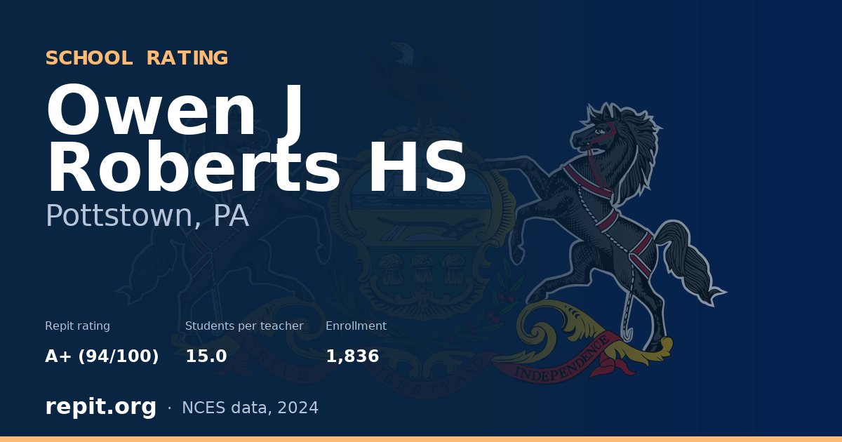 Owen J Roberts HS, Pottstown, PA — Repit school rating A+ (94/100)