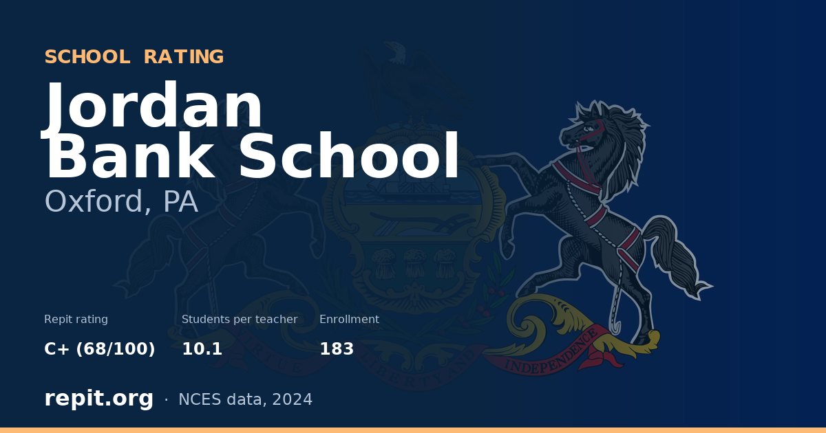 Jordan Bank School, Oxford, PA — Repit school rating C+ (68/100)
