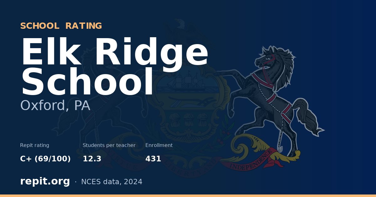 Elk Ridge School, Oxford, PA — Repit school rating C+ (69/100)