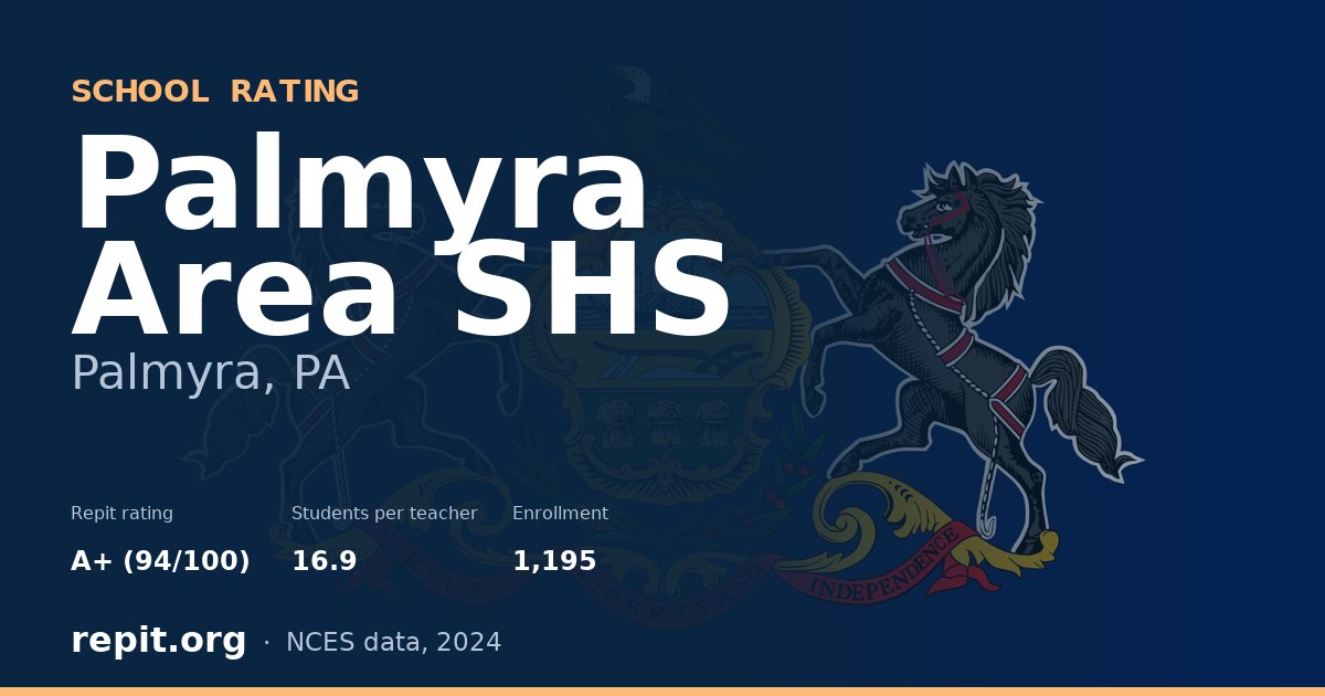 Palmyra Area SHS, Palmyra, PA — Repit school rating A+ (94/100)