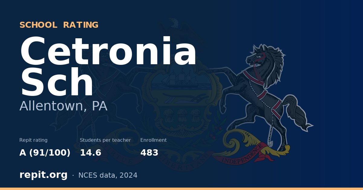 Cetronia Sch, Allentown, PA — Repit school rating A (91/100)