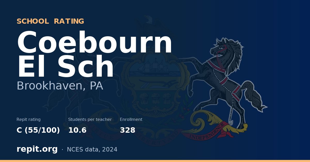 Coebourn El Sch, Brookhaven, PA — Repit school rating C (55/100)