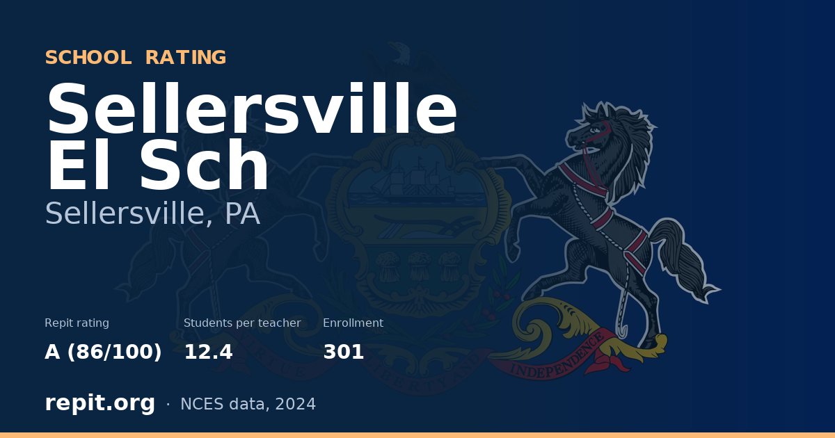Sellersville El Sch, Sellersville, PA — Repit school rating A (86/100)