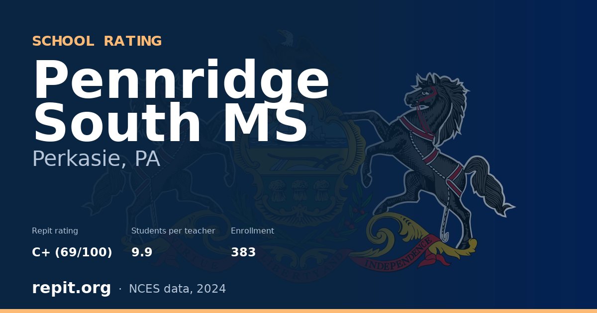 Pennridge South MS, Perkasie, PA — Repit school rating C+ (69/100)