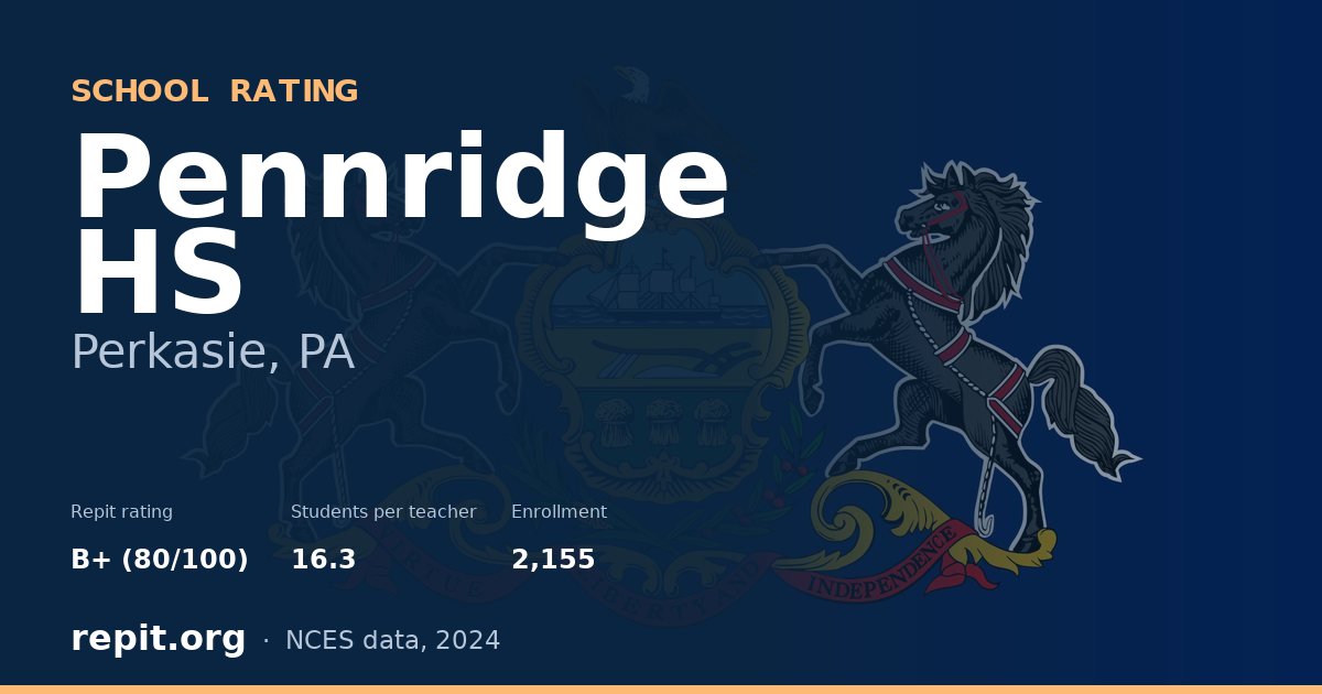 Pennridge HS, Perkasie, PA — Repit school rating B+ (80/100)
