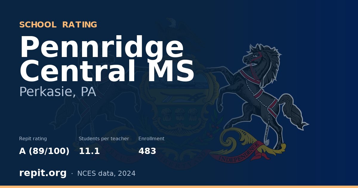 Pennridge Central MS, Perkasie, PA — Repit school rating A (89/100)