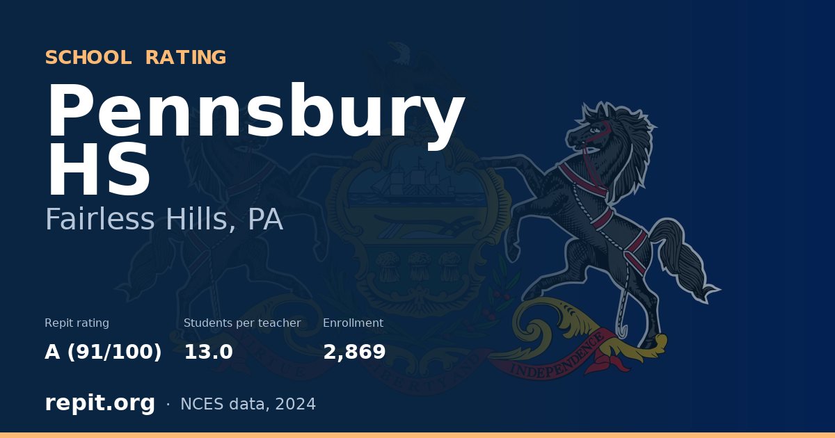 Pennsbury HS, Fairless Hills, PA — Repit school rating A (91/100)