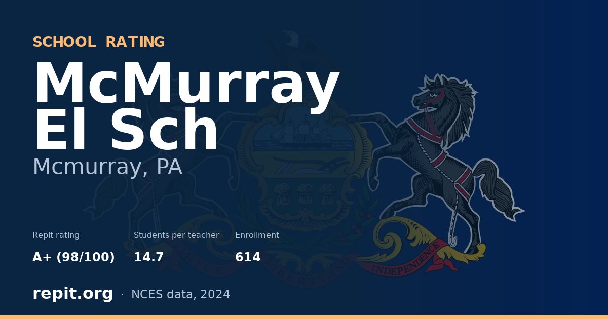 McMurray El Sch, Mcmurray, PA — Repit school rating A+ (98/100)