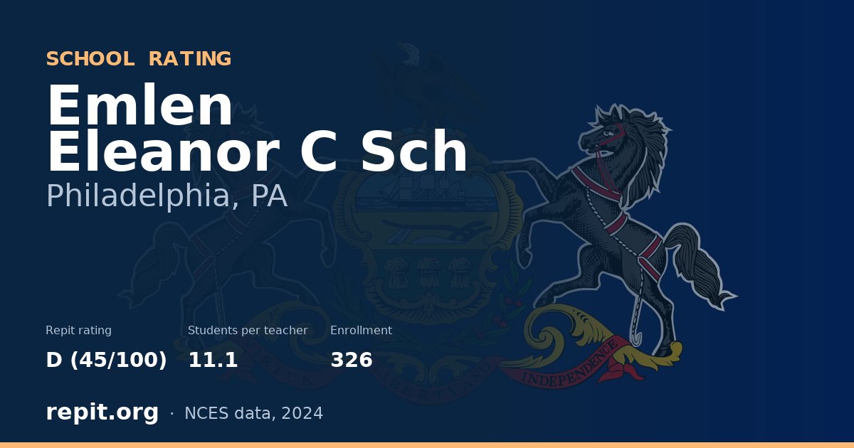 Emlen Eleanor C Sch, Philadelphia, PA — Repit school rating D (45/100)