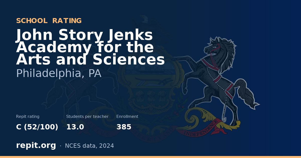 John Story Jenks Academy for the Arts and Sciences, Philadelphia, PA — Repit school rating C (52/100)