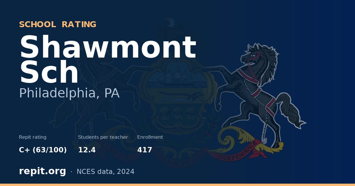 Shawmont Sch, Philadelphia, PA — Repit school rating C+ (63/100)