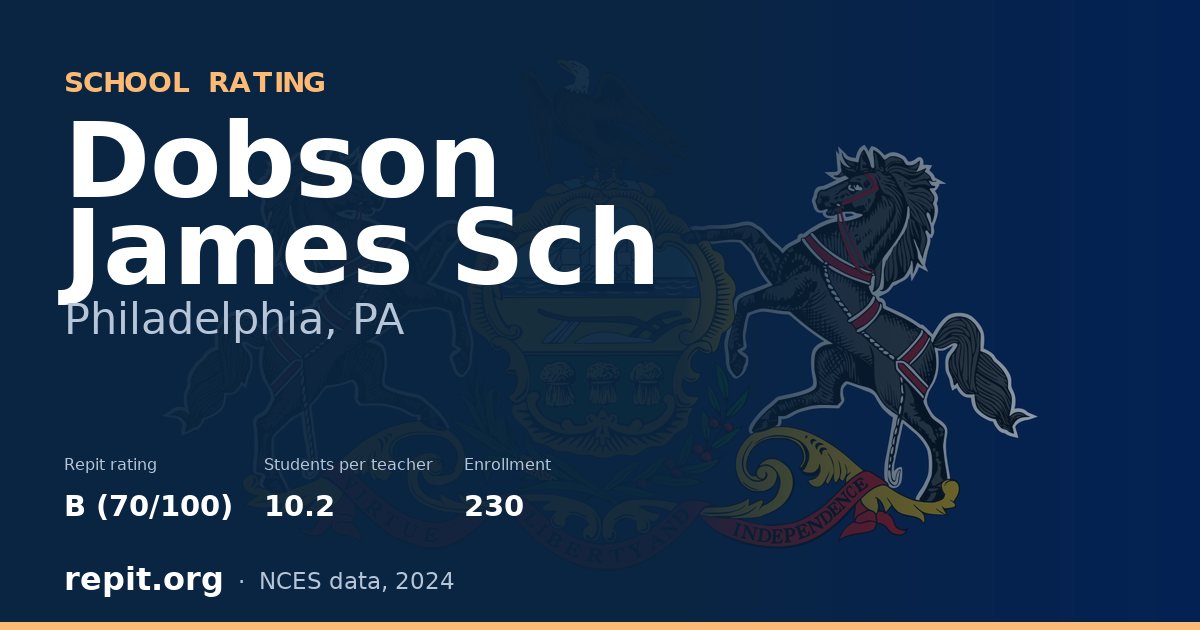 Dobson James Sch, Philadelphia, PA — Repit school rating B (70/100)
