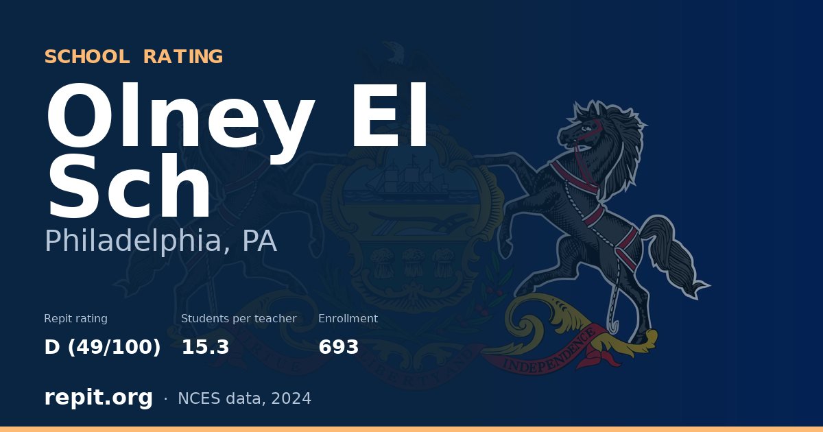 Olney El Sch, Philadelphia, PA — Repit school rating D (49/100)