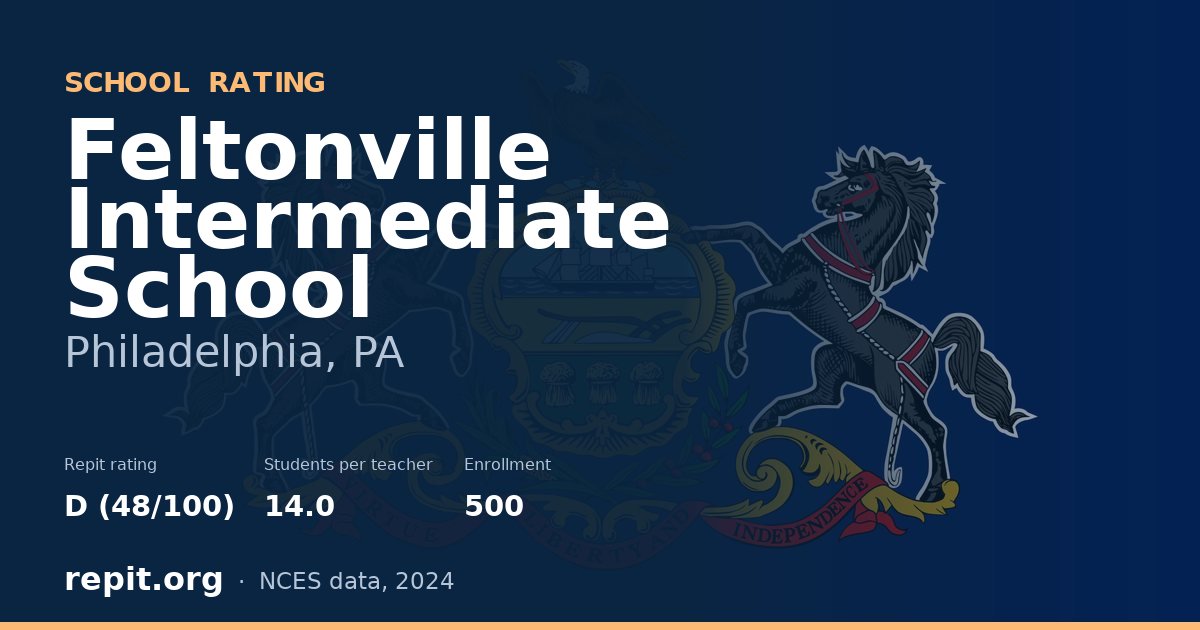 Feltonville Intermediate School, Philadelphia, PA — Repit school rating D (48/100)