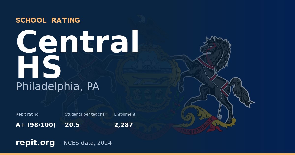 Central HS, Philadelphia, PA — Repit school rating A+ (98/100)