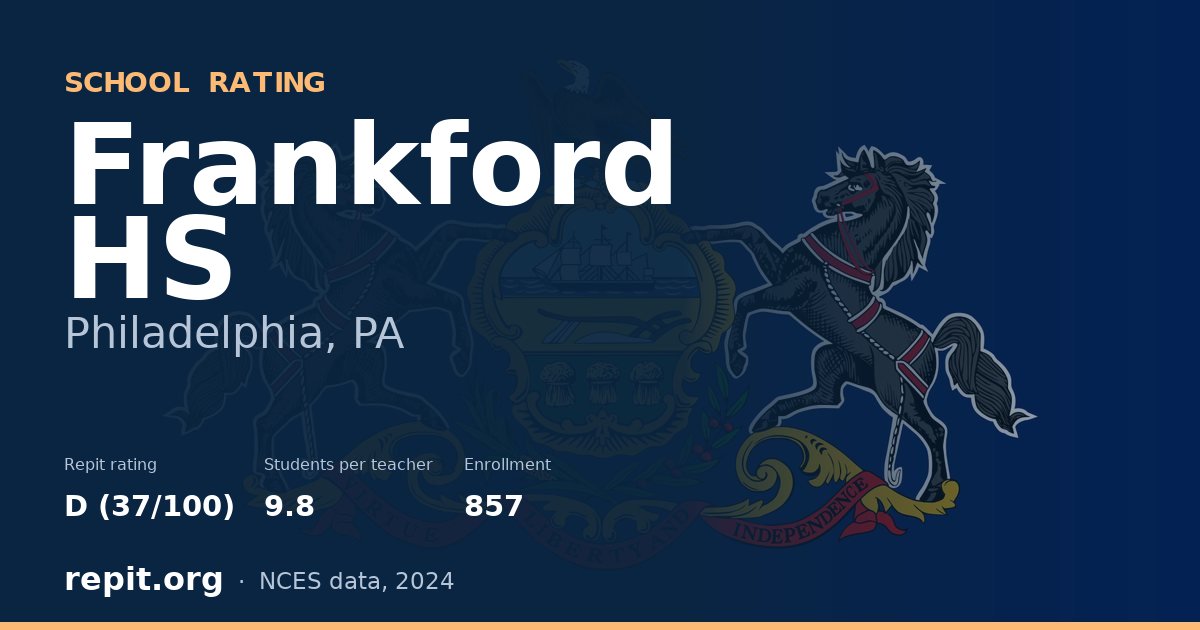 Frankford HS, Philadelphia, PA — Repit school rating D (37/100)