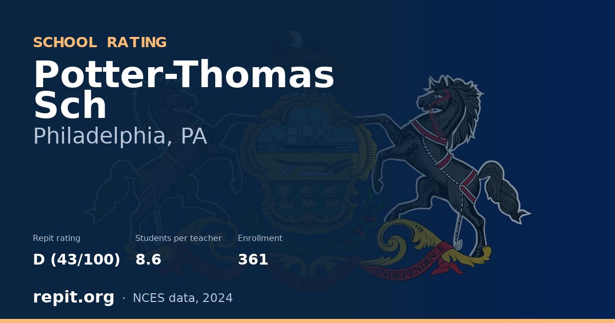 Potter-Thomas Sch, Philadelphia, PA — Repit school rating D (43/100)