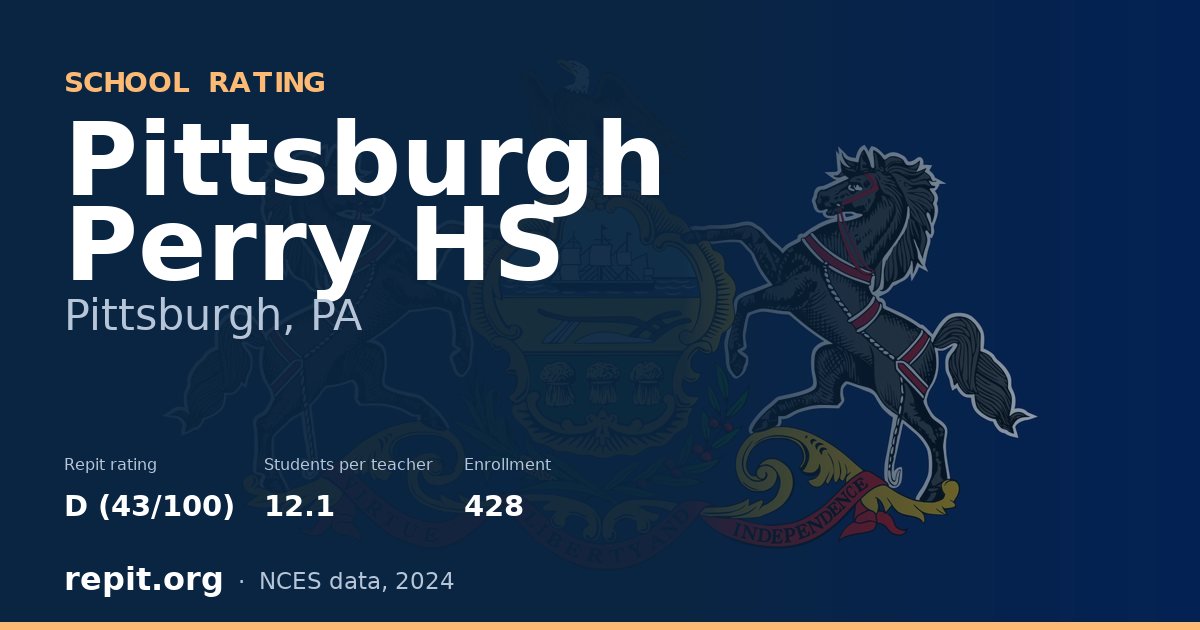 Pittsburgh Perry HS, Pittsburgh, PA — Repit school rating D (43/100)